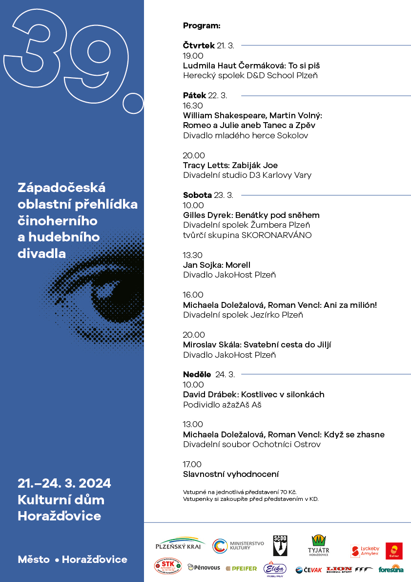 Horažďovice – 39. ročník západočeské přehlídky činoherního a hudebního divadla