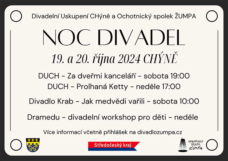 Noc divadel, Chýně 2024
