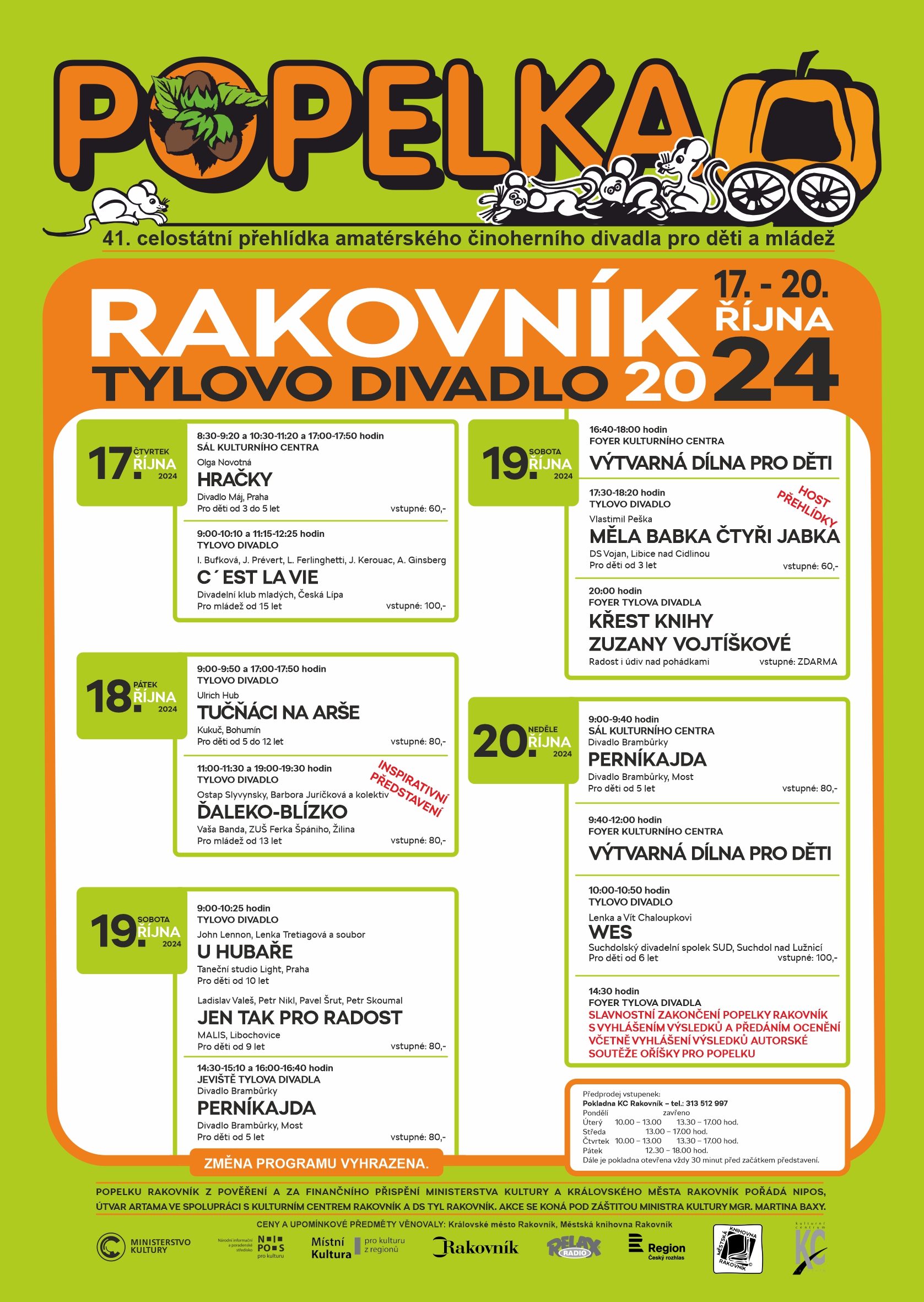 Pozvánka na Popelku Rakovník 2024