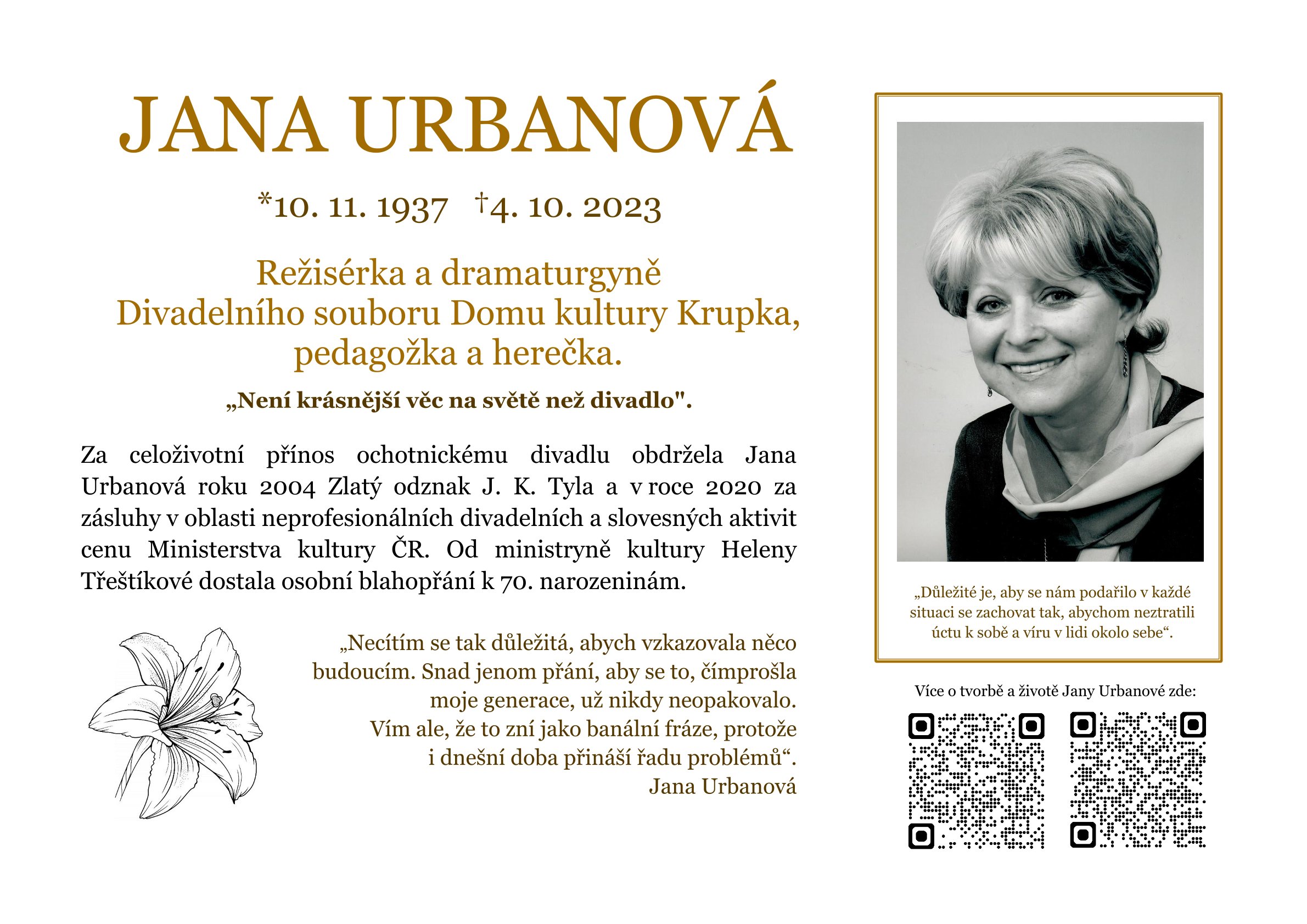 Pocta Janě Urbanové