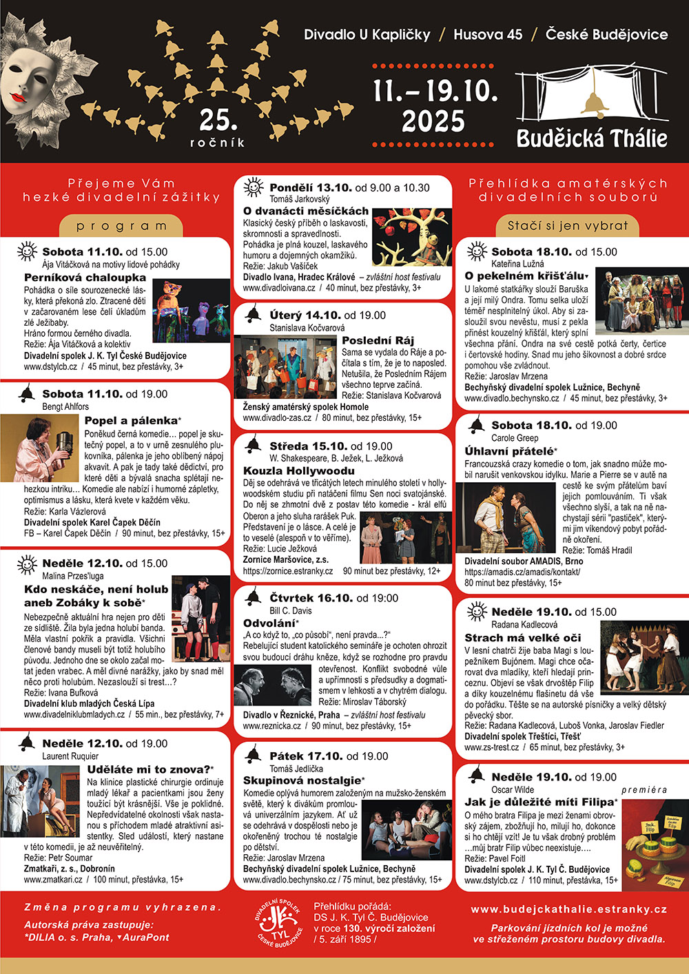 25. ročník Budějcké Thálie
