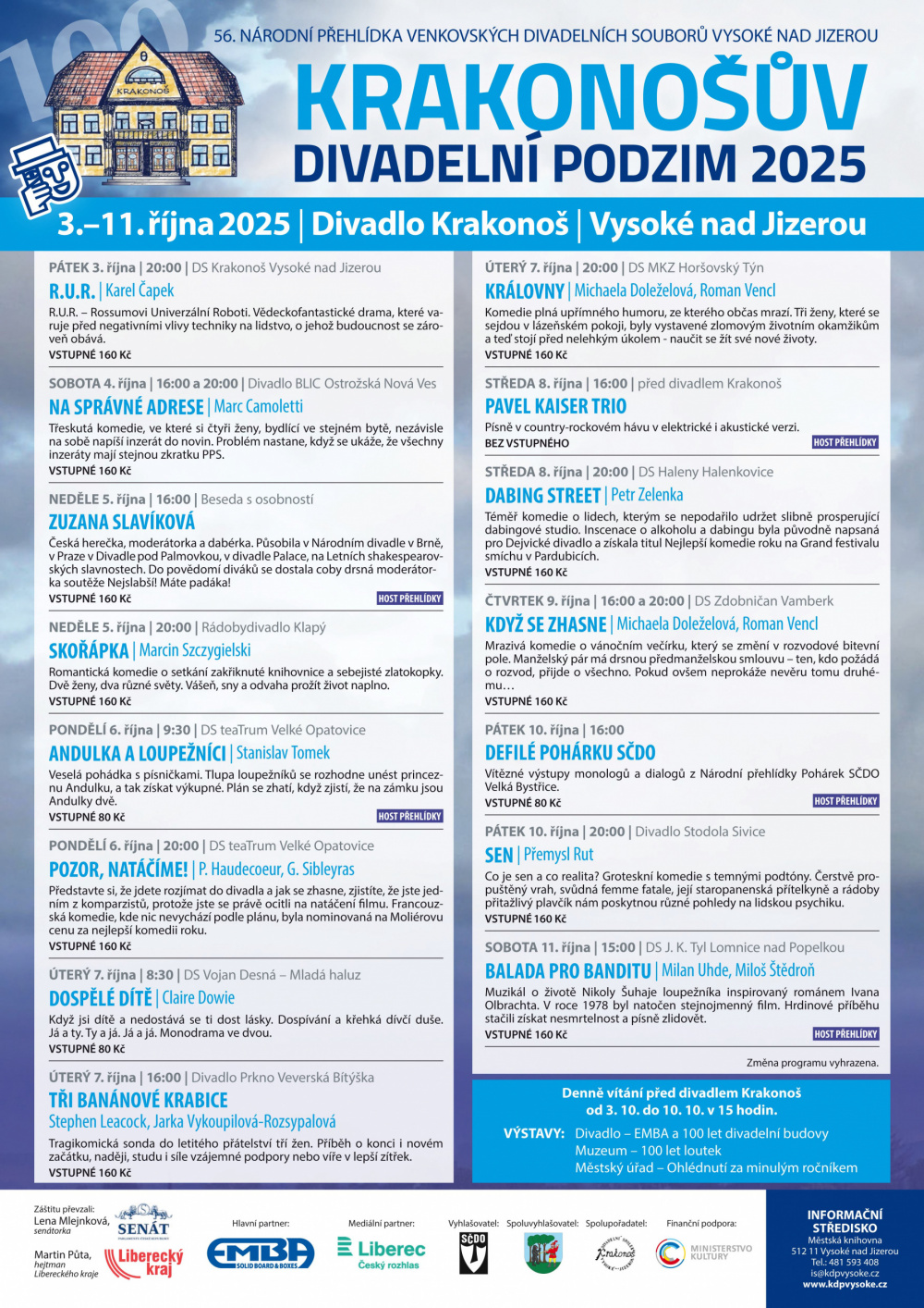 Krakonošův divadelní podzim 2025