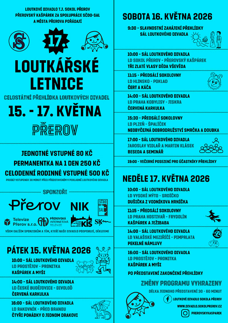 Loutkářské letníce Přerov 2026